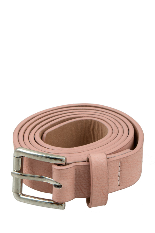 Basic Metal Buckle PU Skinny Belt