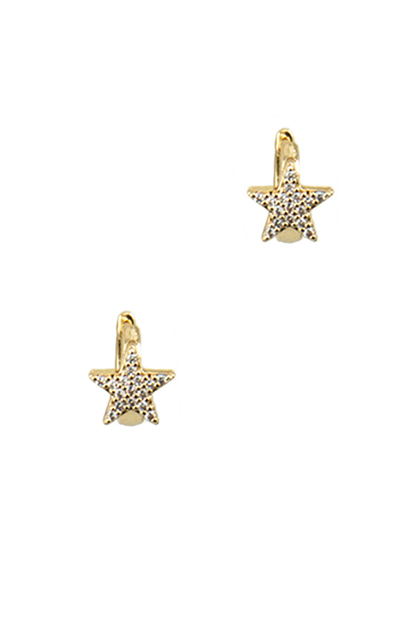 Star Pave Huggie Earring