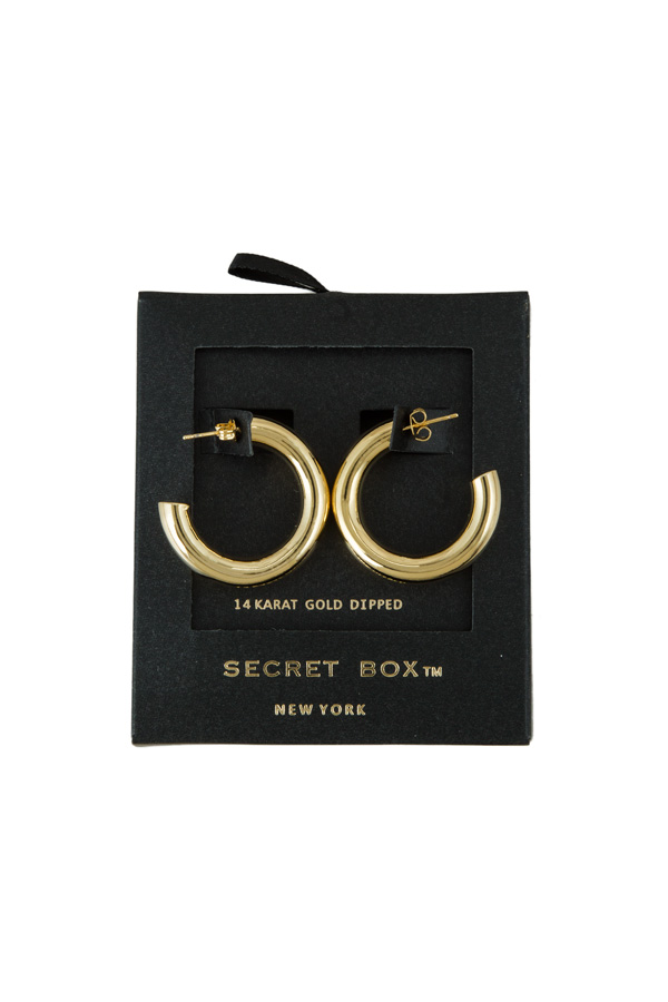 Gold Dipped 30mm Hollow Hoop Earring