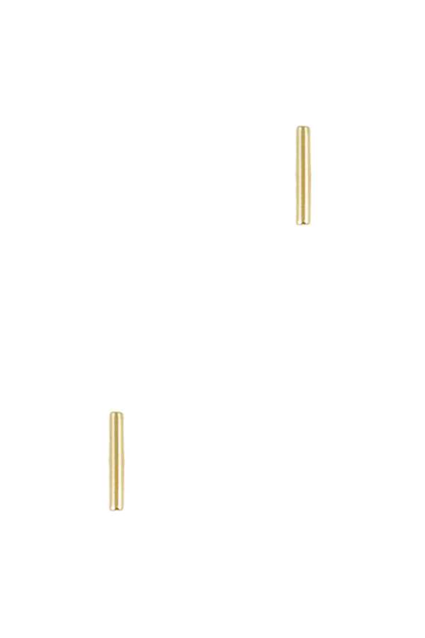 Gold Dipped Simple Metal Bar Stud Earring