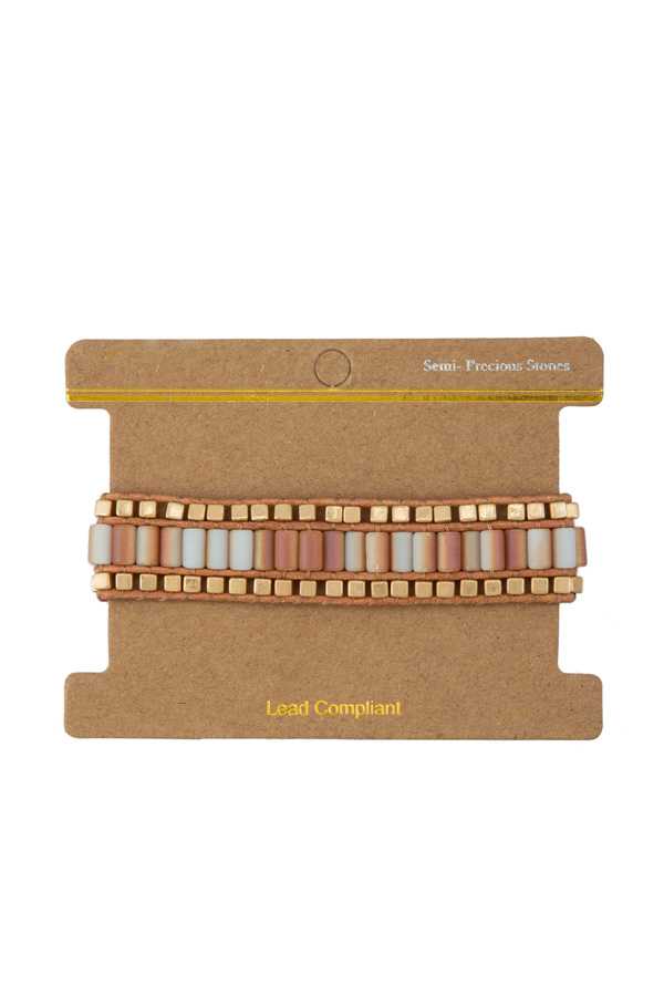 Bead Wrap Loop Closure Bracelet