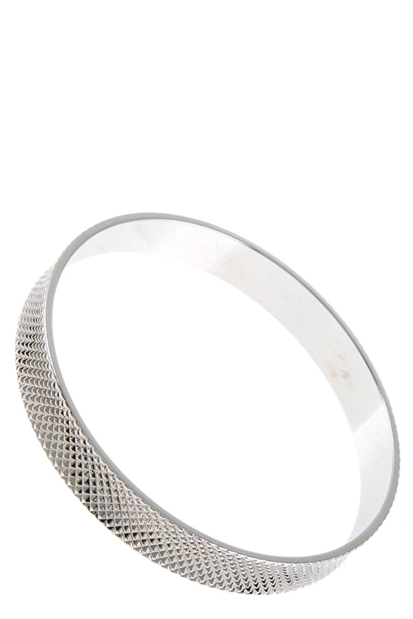 Textured metal bangle bracelet