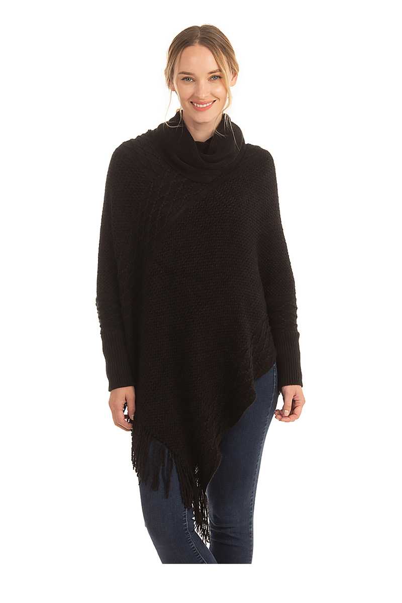 Solid Color Luxe Sleeve Poncho