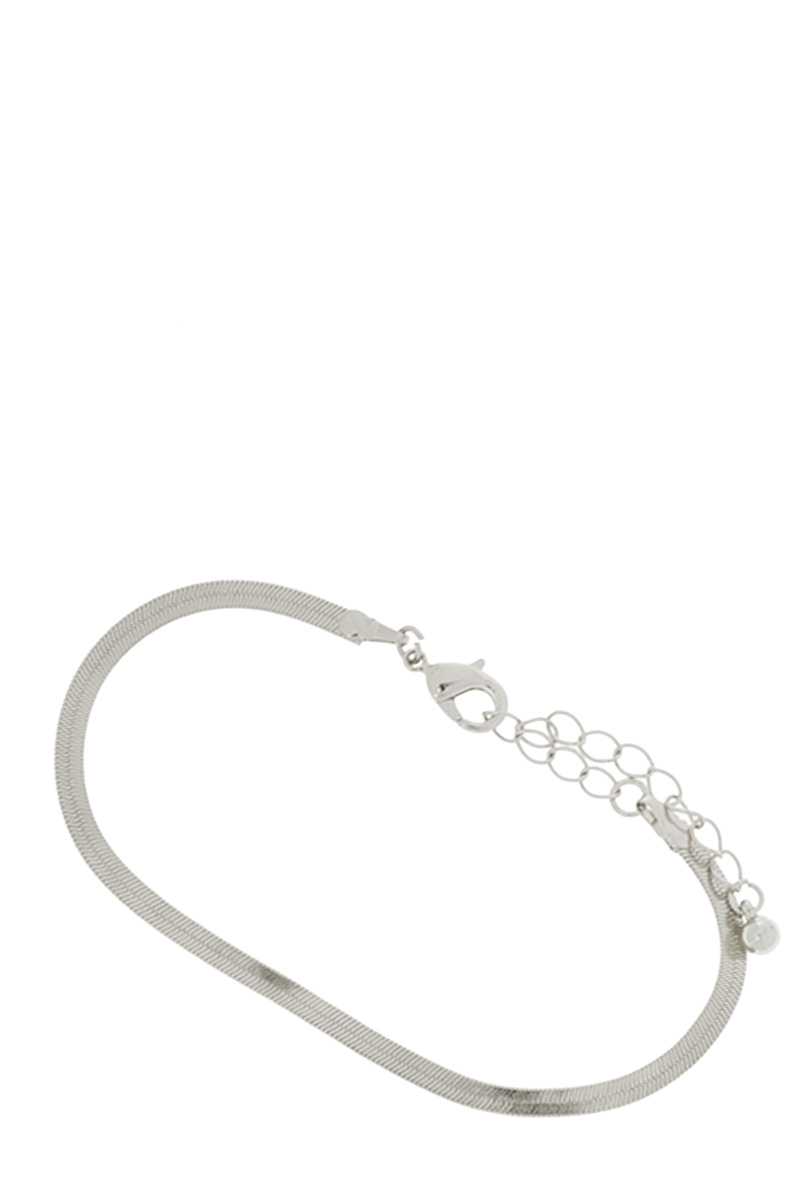 Thin Herringbone Chain Bracelet