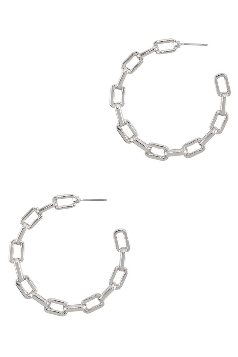 50mm Chain Open Hoop Earring
