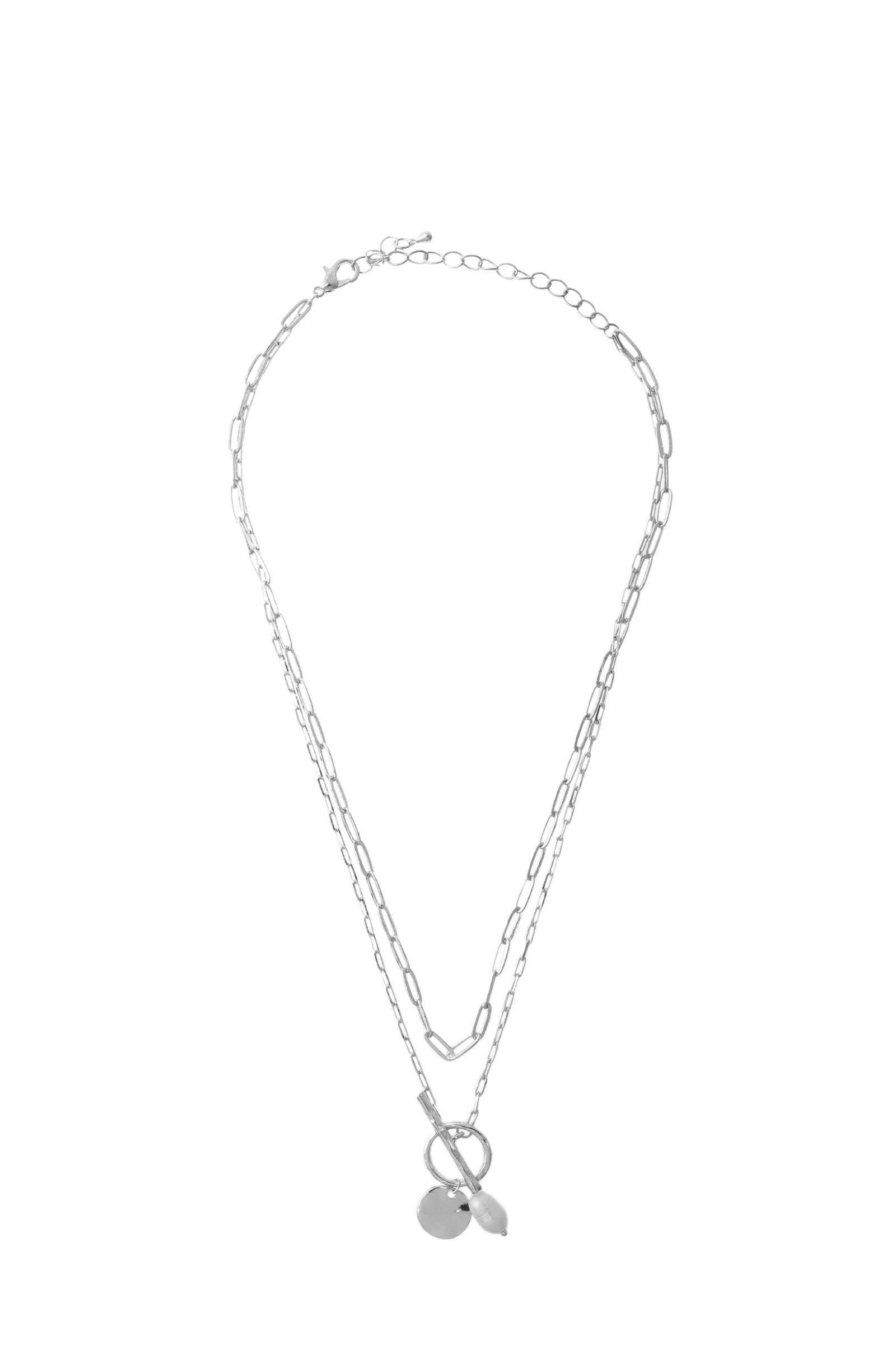 Mother of Pearl Toggle Chain Linked Necklace