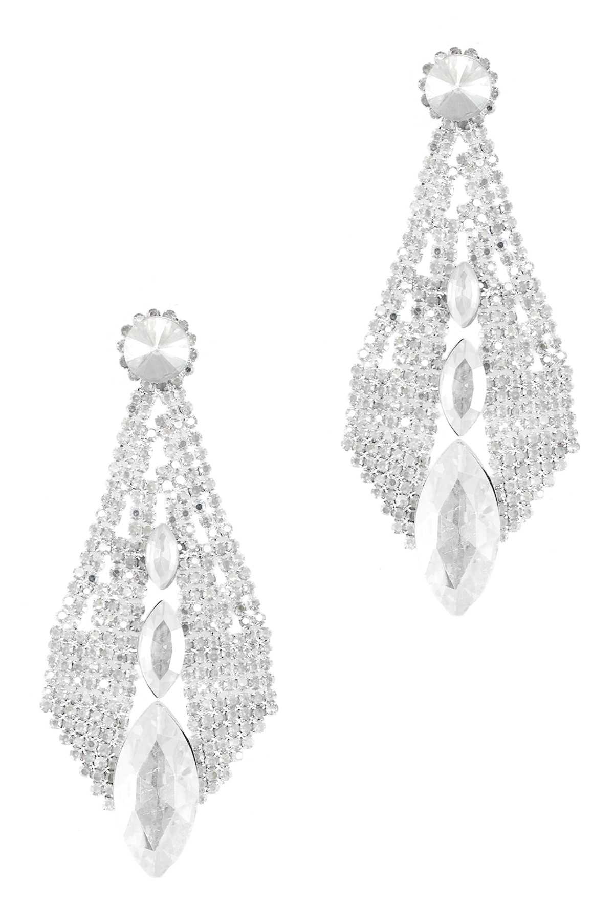 Rhinestone Accent Party Earring