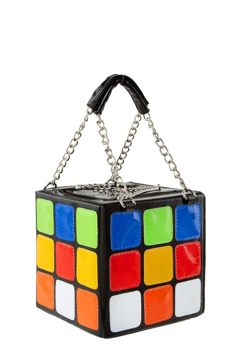 Rubik's Cube Top Handle Bag