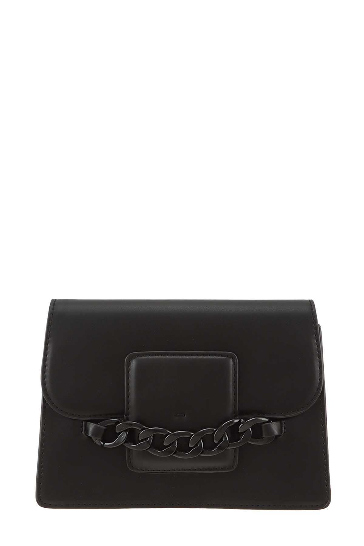 Rectangle Crossbody Bag with Chain Accent