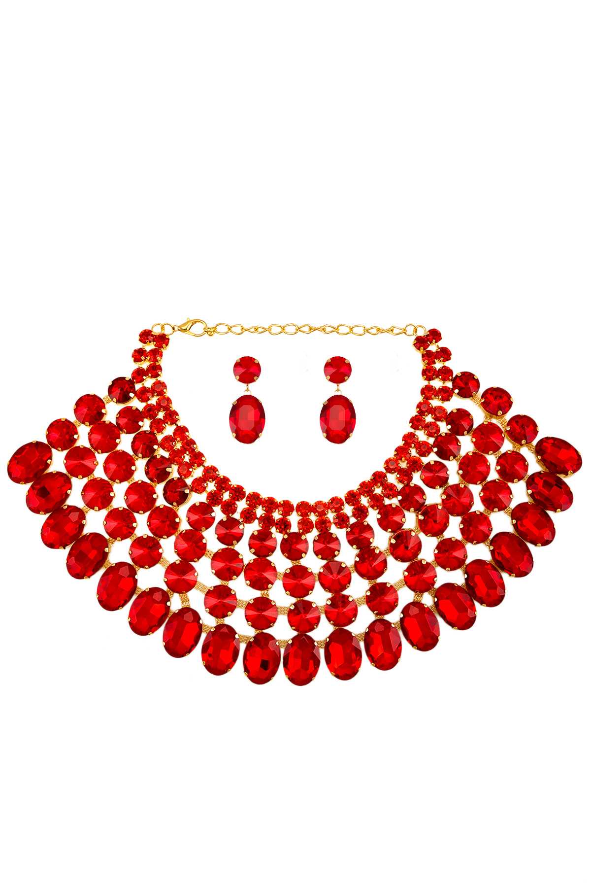 Circle Glass Statement Necklace