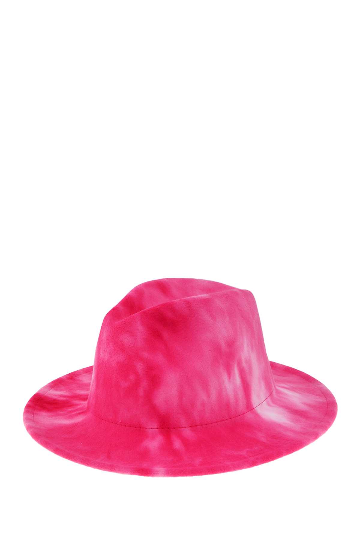 Tie Dye Print Fedora Felt Hat