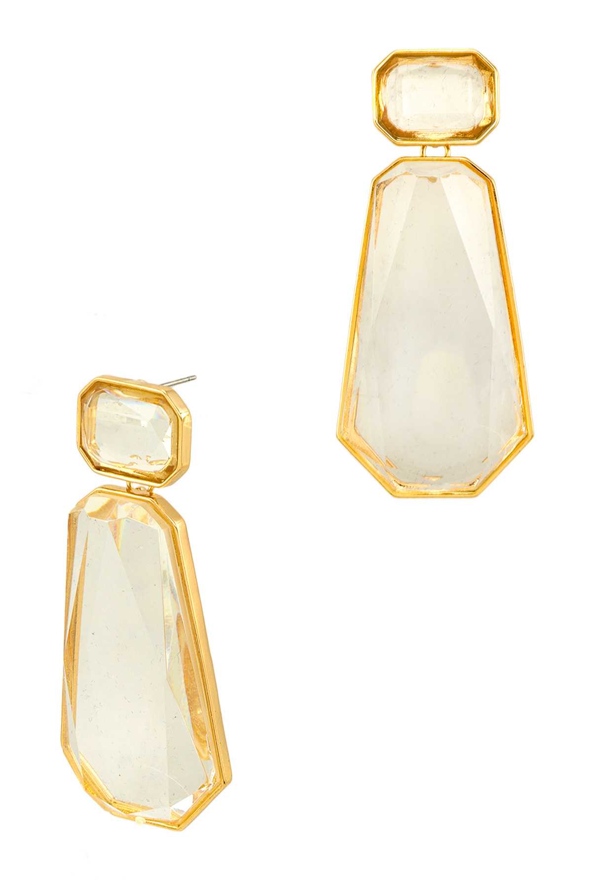 Square Crystal Dangle Earring