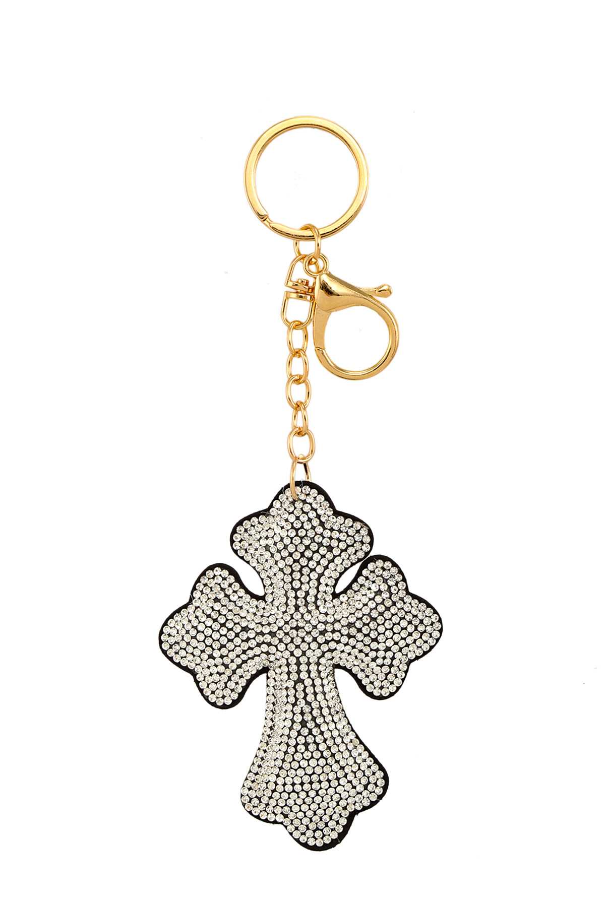 Rhinestone Cross Key Chain