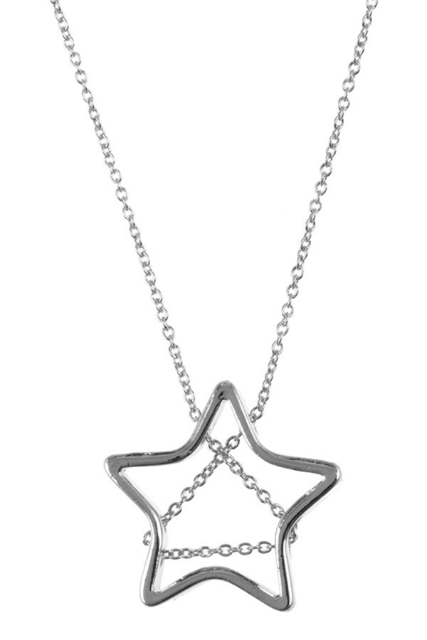 Crisscross star pendant necklace