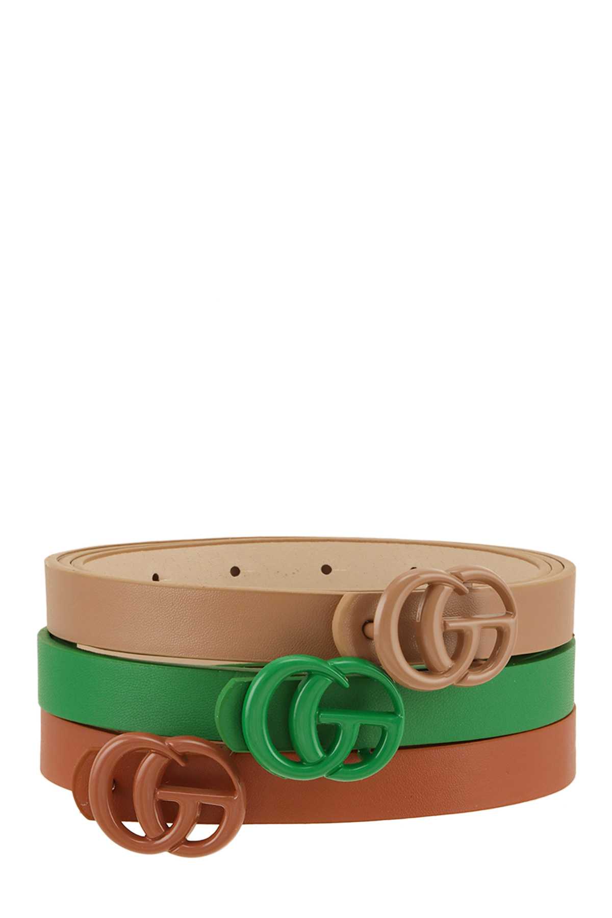 Color Coated GO Buckle Trio Belt
