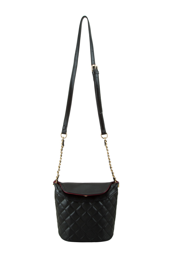 Quilted Bucket Shape Crossbody Bag