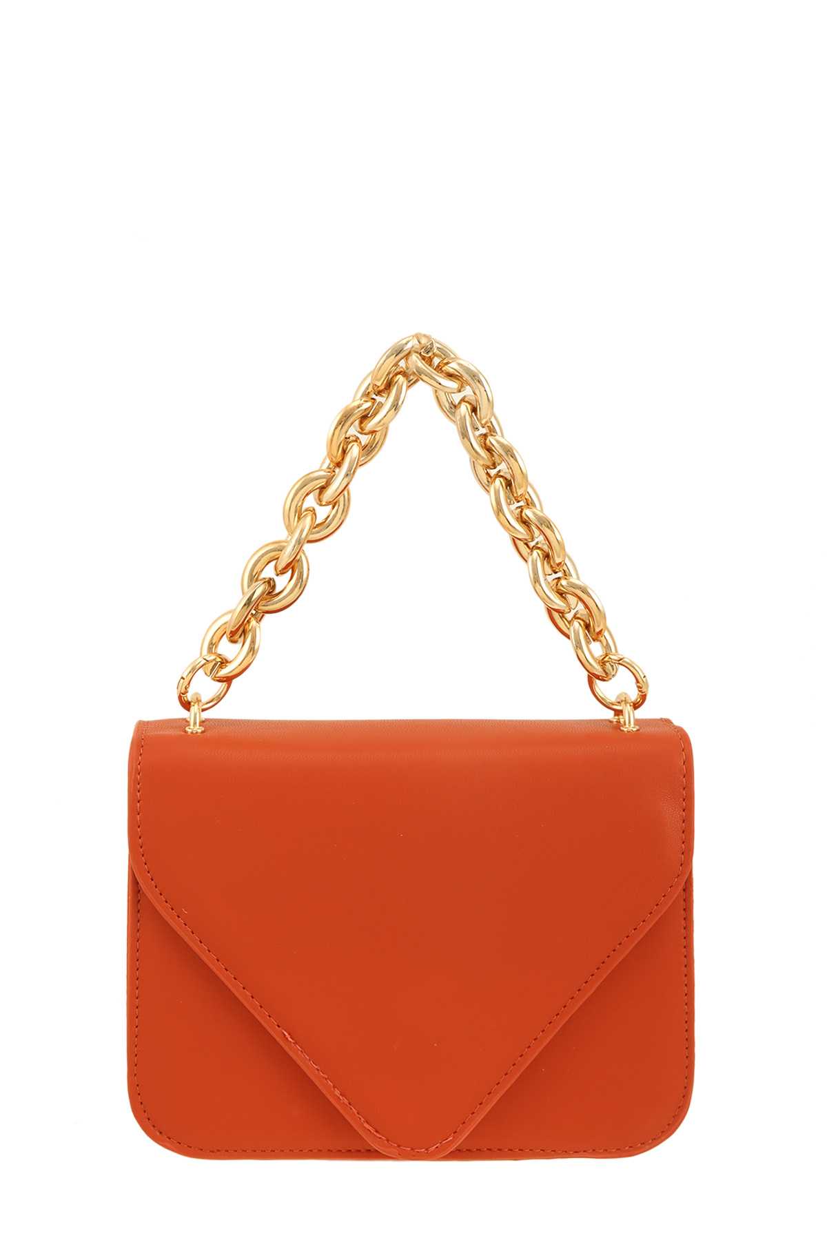 Envelop Style Chain Handle Crossbody Bag