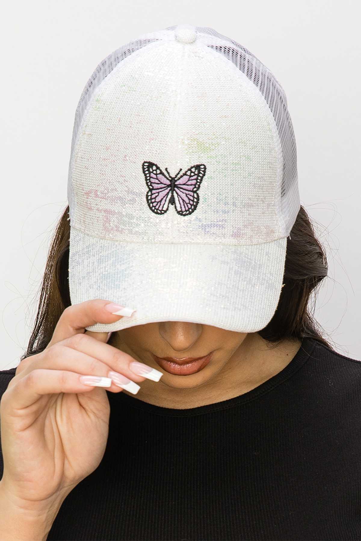 Butterfly Embroidery Baseball Cap