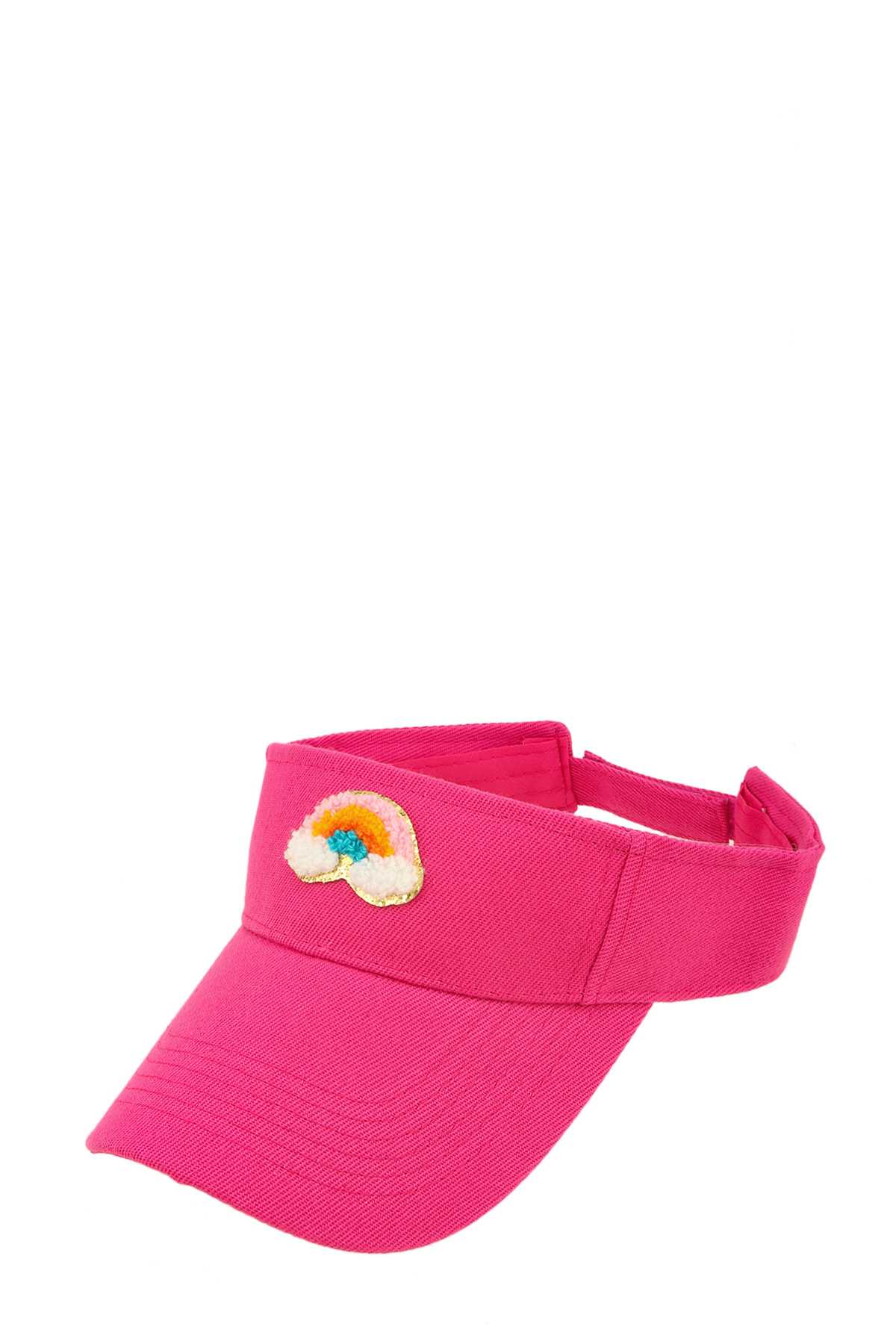 Rainbow and Cloud Accent Visor Hat