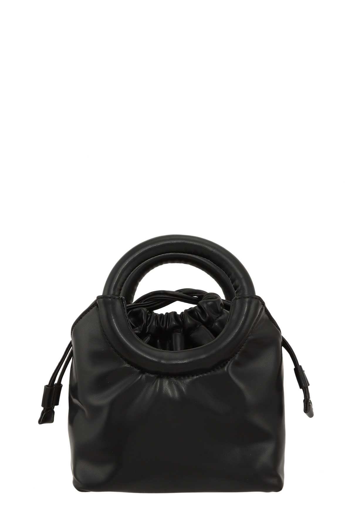 Pocket Round Handle Pu Leather Bag