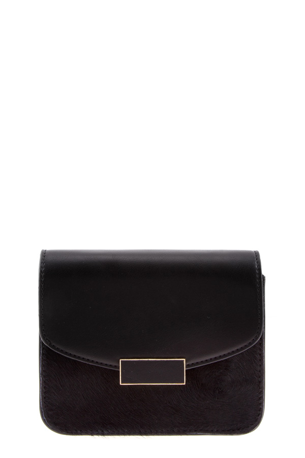 Faux leather mini handbag