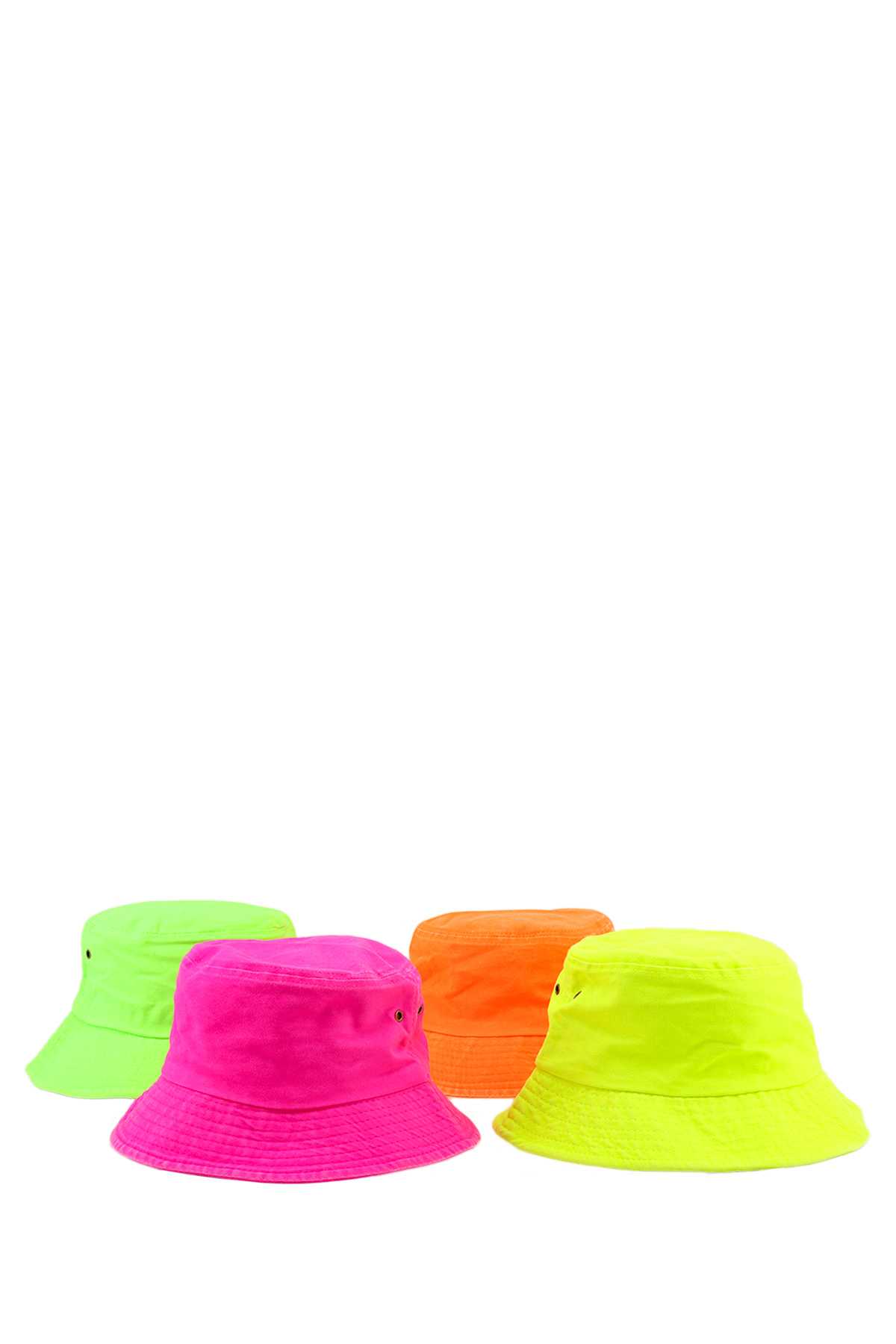 Neon Color Brushed Cotton Bucket Hat