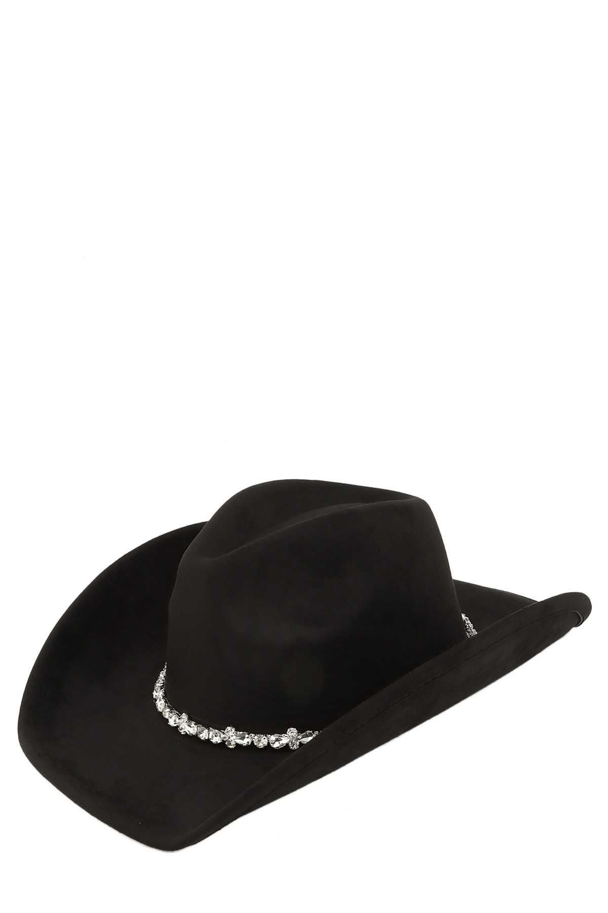 Rhinestone Accent Fedora Hat
