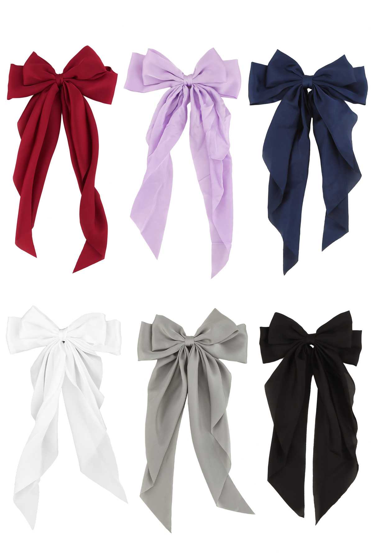 12 PIECES ASSORTED RIBBON HAIR CLIP