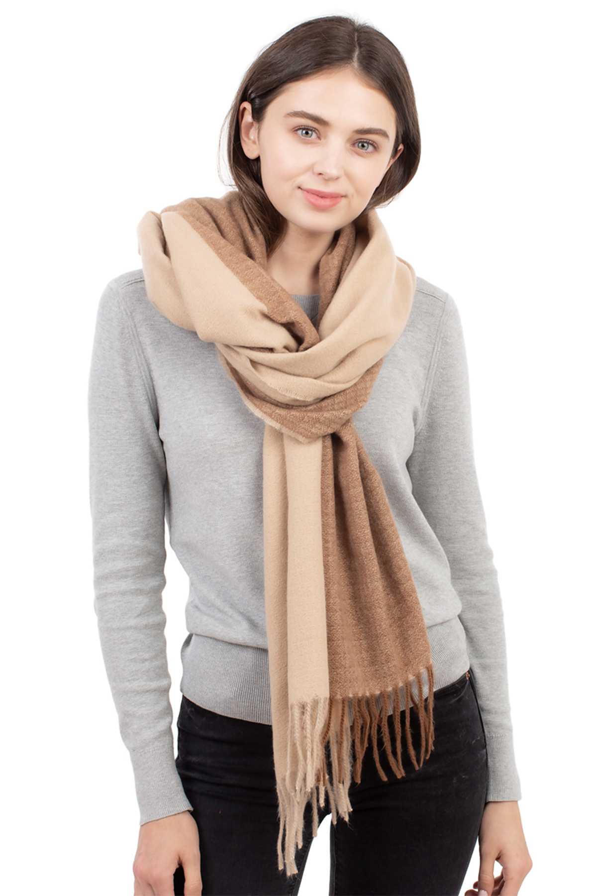 Double Size Two Tone Scarf