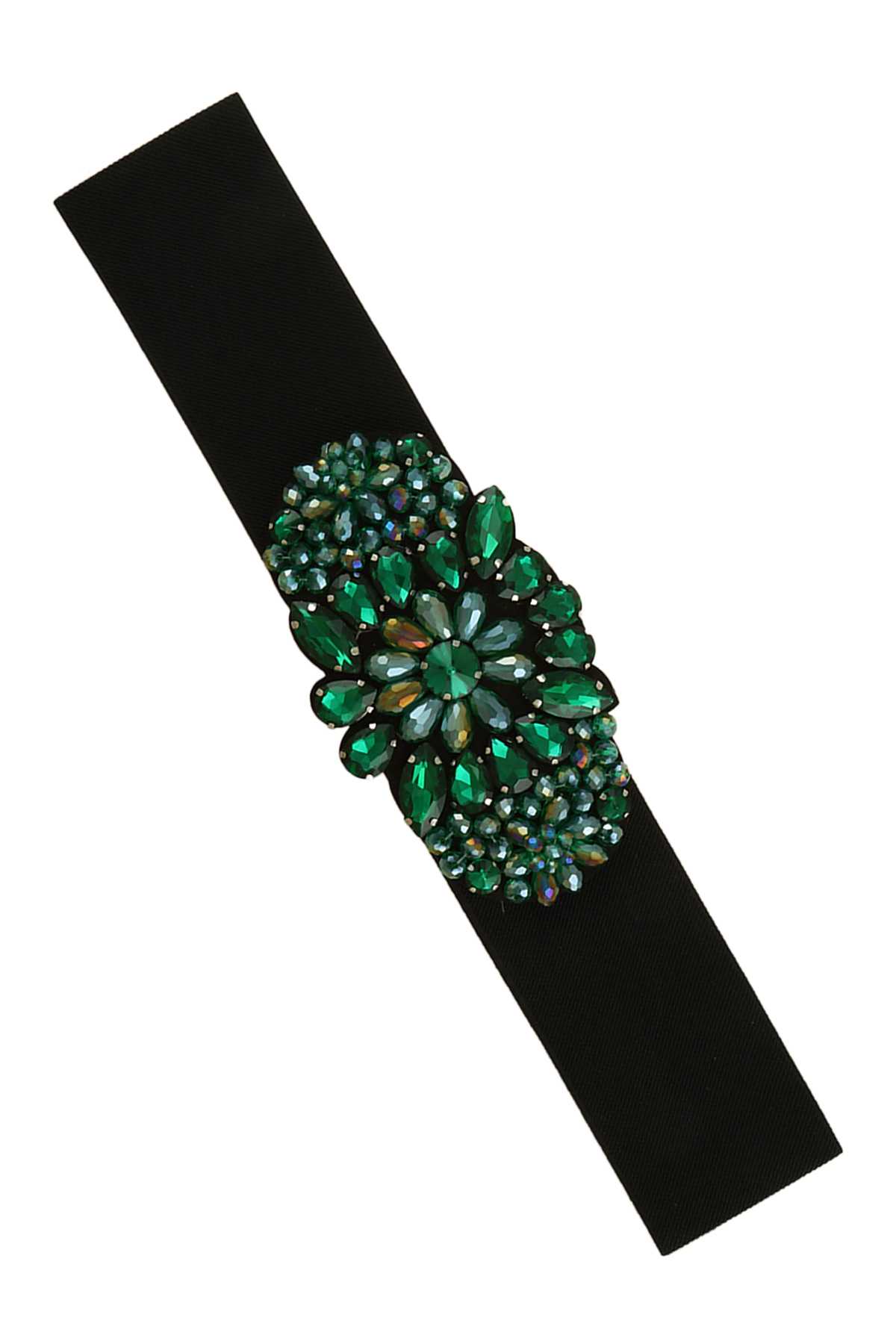 Crystal and Beads Accent Elastic Belt