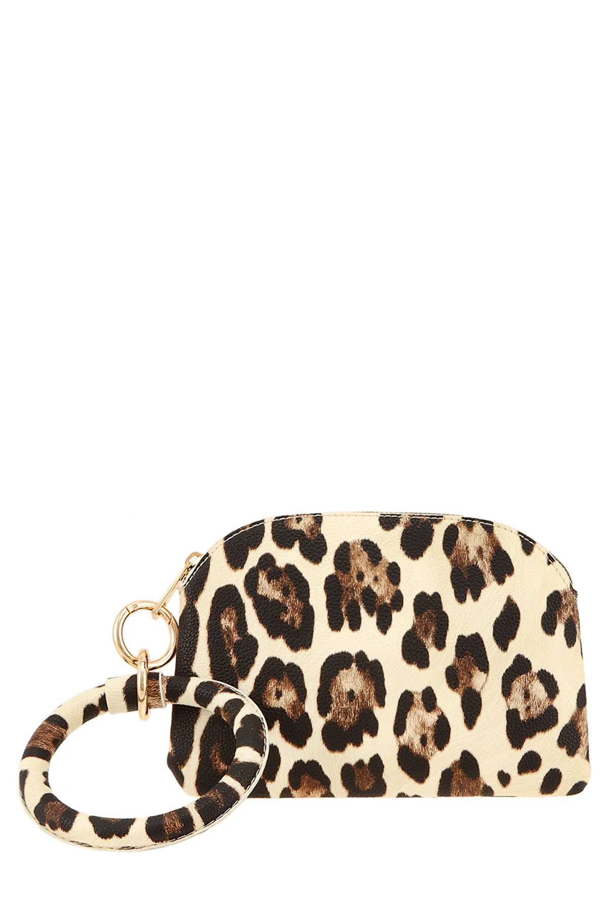 Leopard Print Pouch Bag with Handle