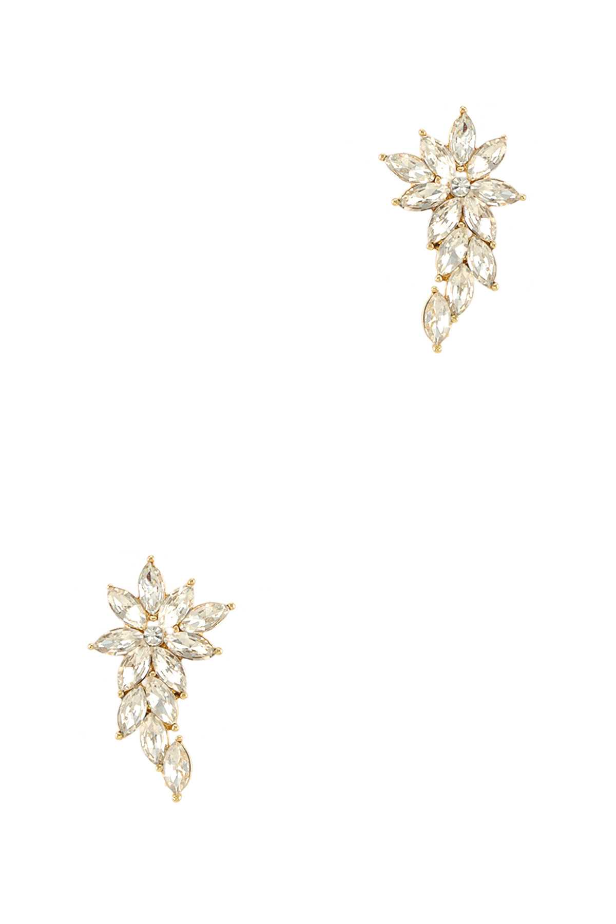 Floral Crystal Stud Earring