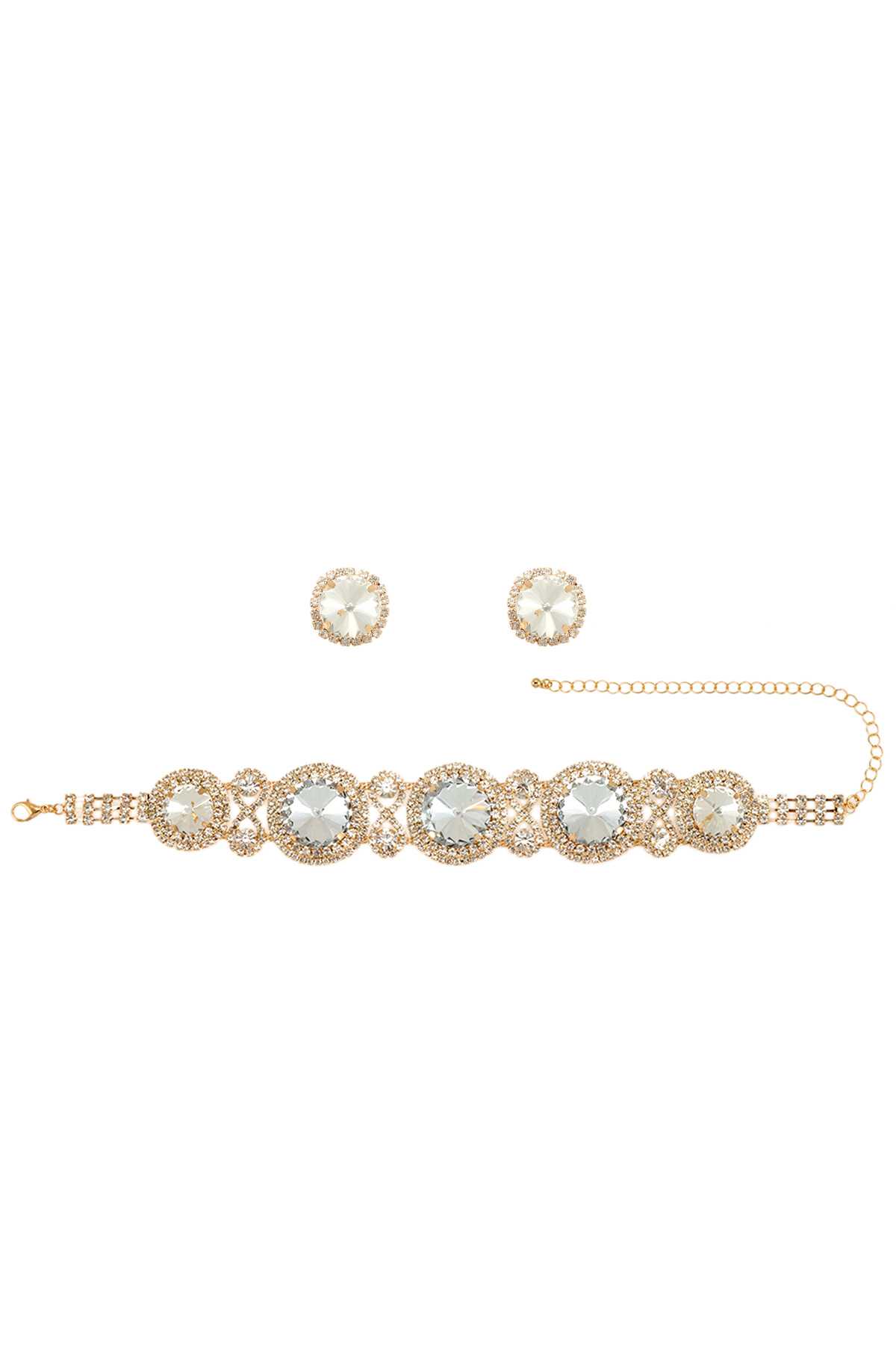 Round Crystal Choker Necklace