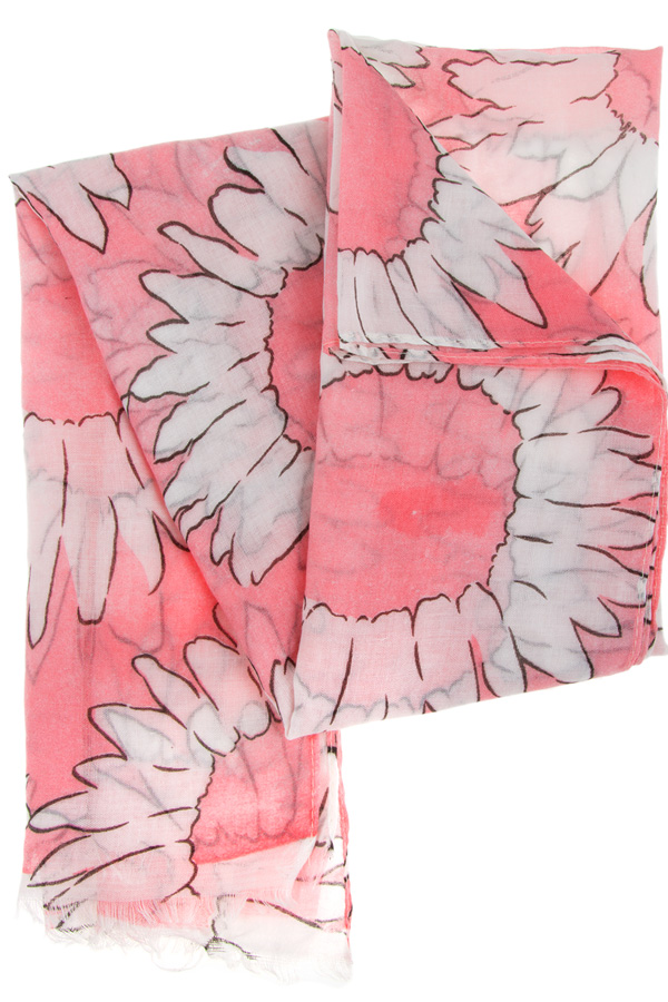Sun flower print woven scarf