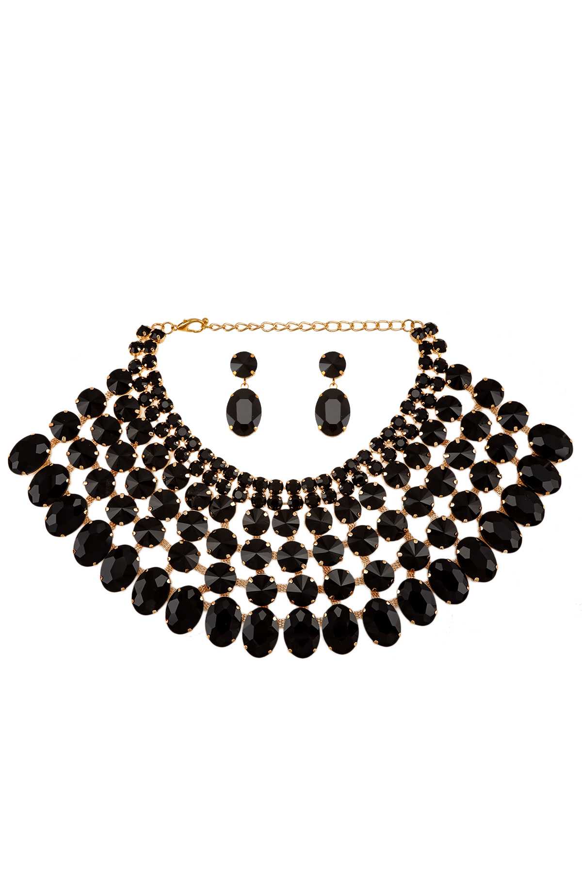 Circle Glass Statement Necklace