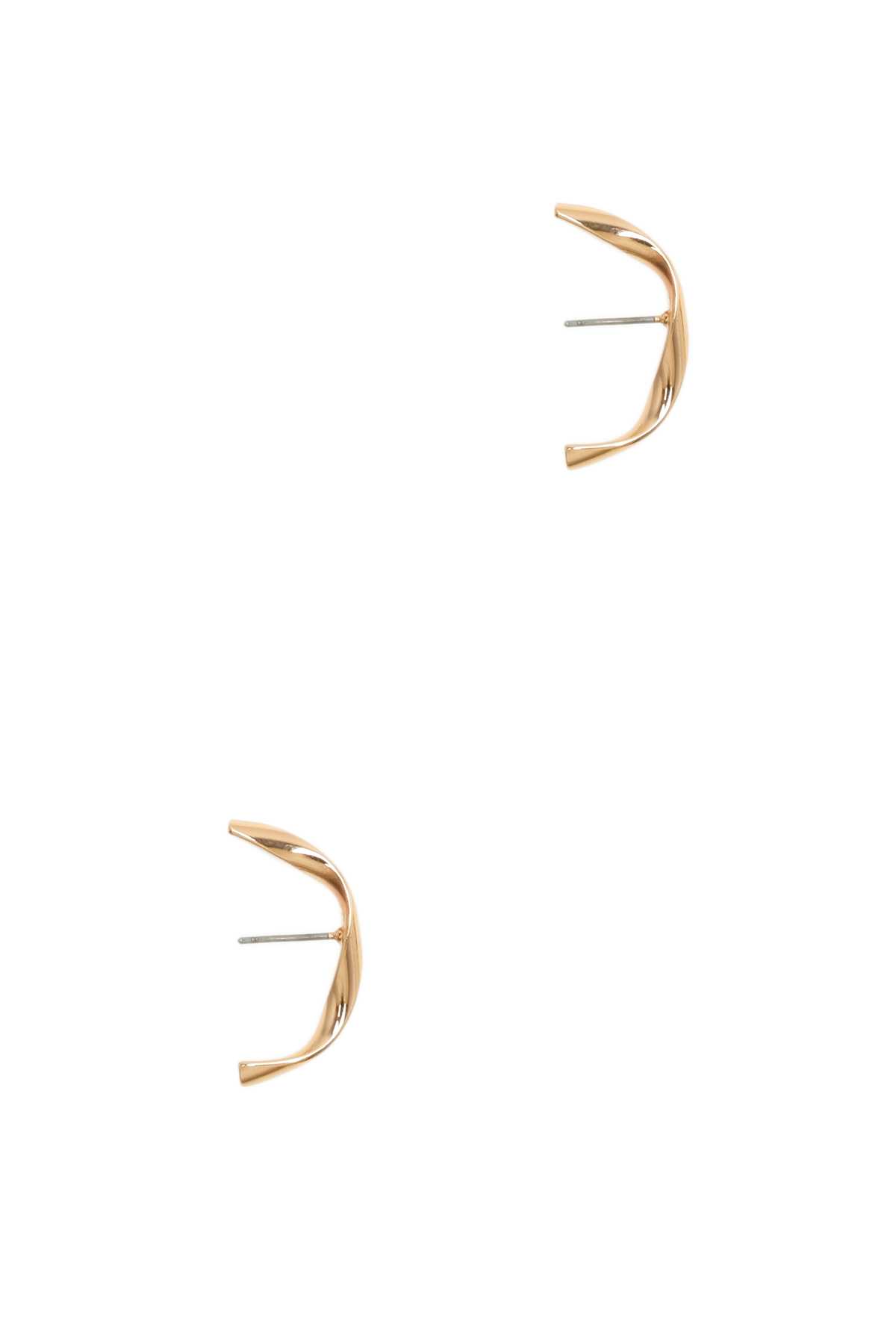 Twisted and Curvy Metal Bar Stud Earring