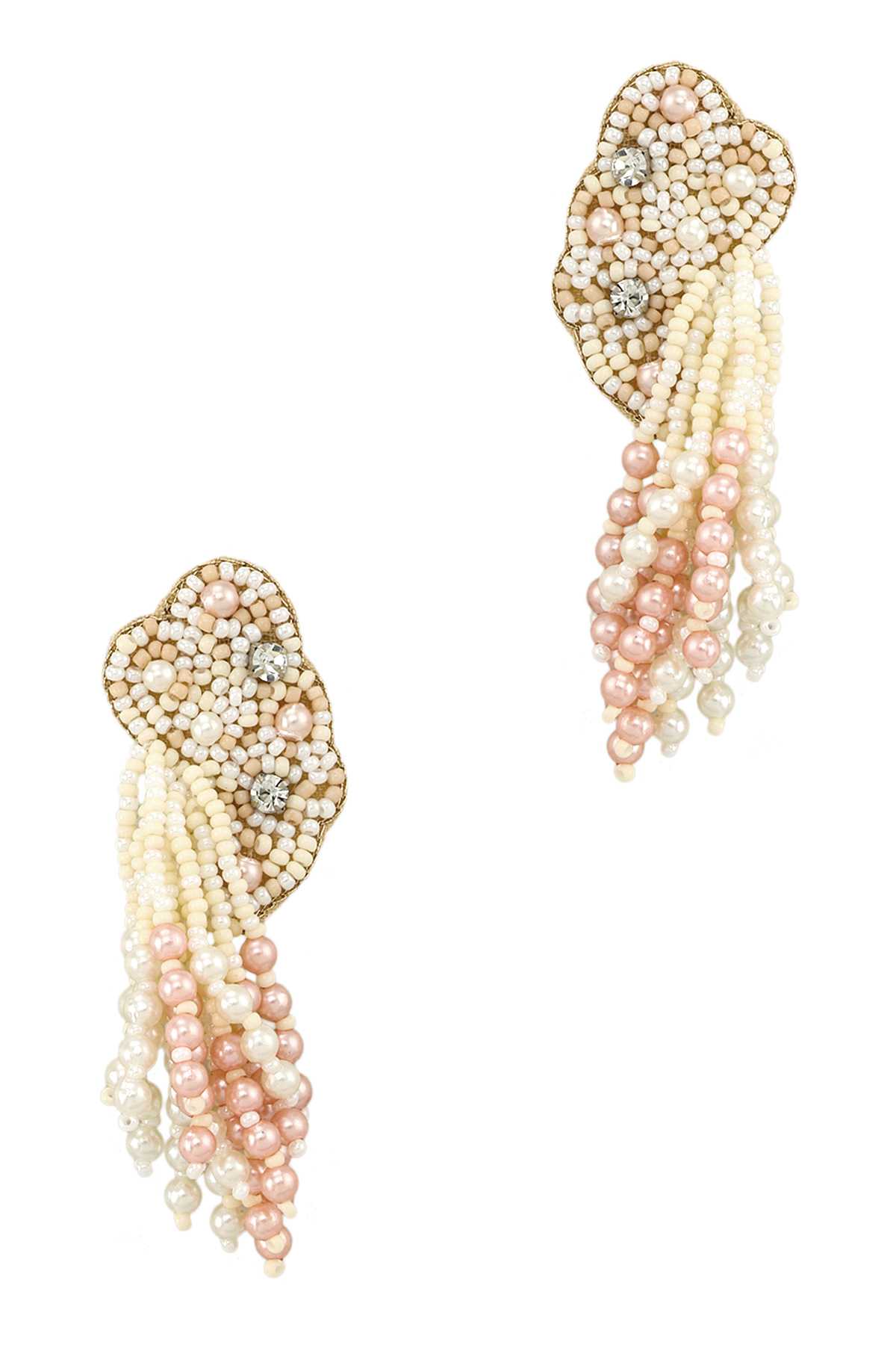 Pearl and Bead Tassel Earring