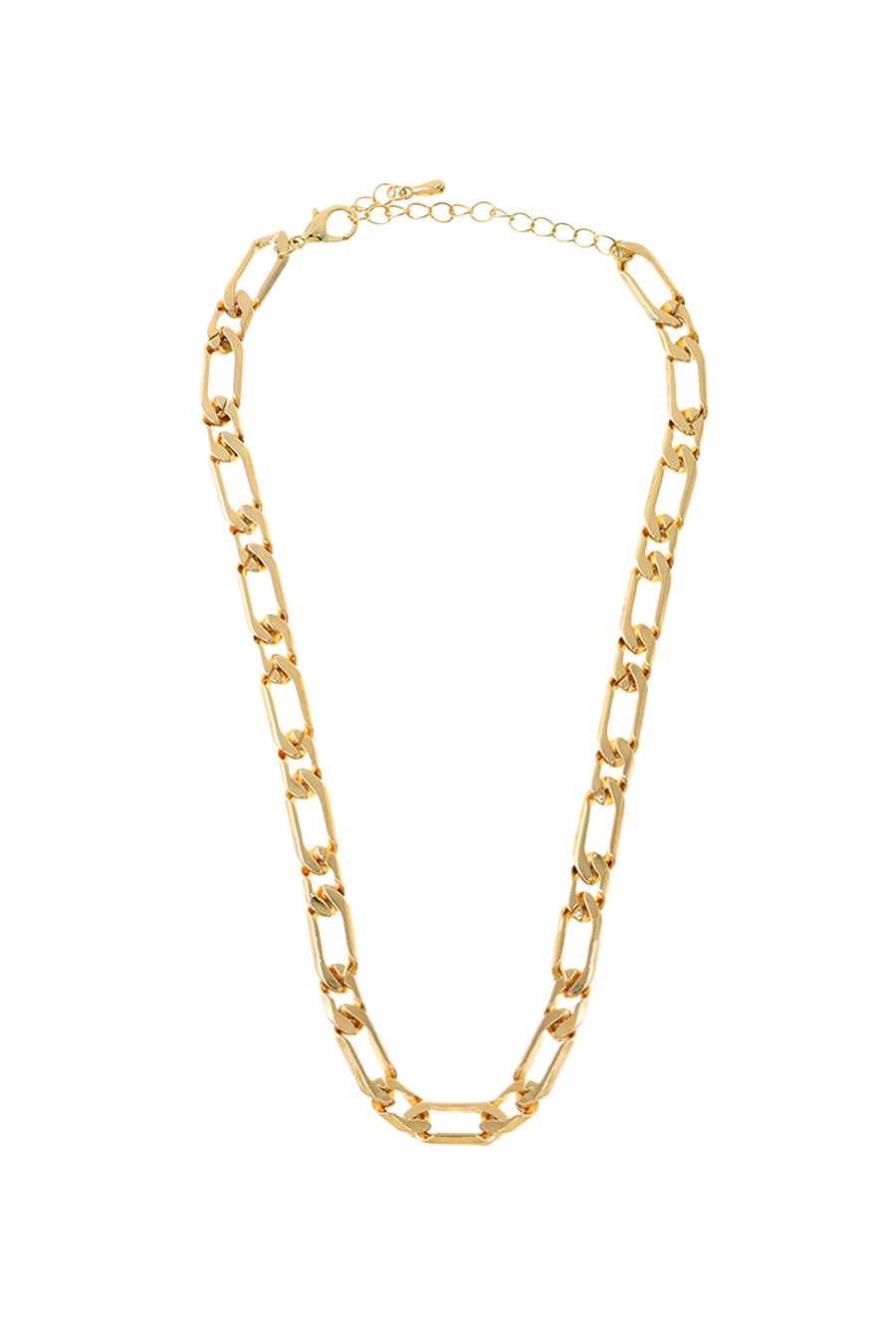 Flat Elongated Chain Necklace