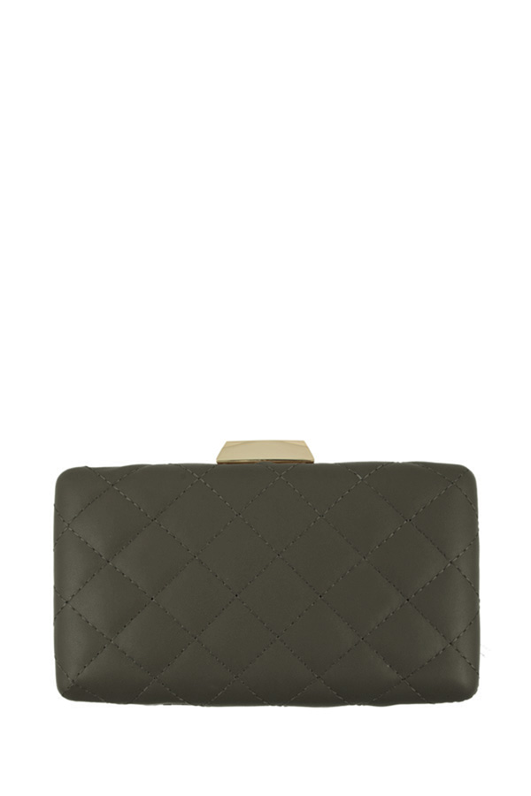 QUILTED CLUTCH AND CROSSBODY WITH METAL CLASP