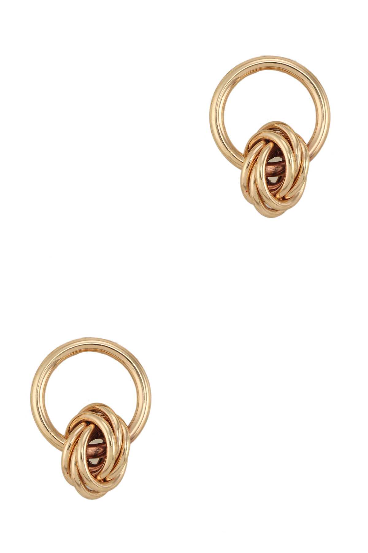 Metal Circle and Knot Earring