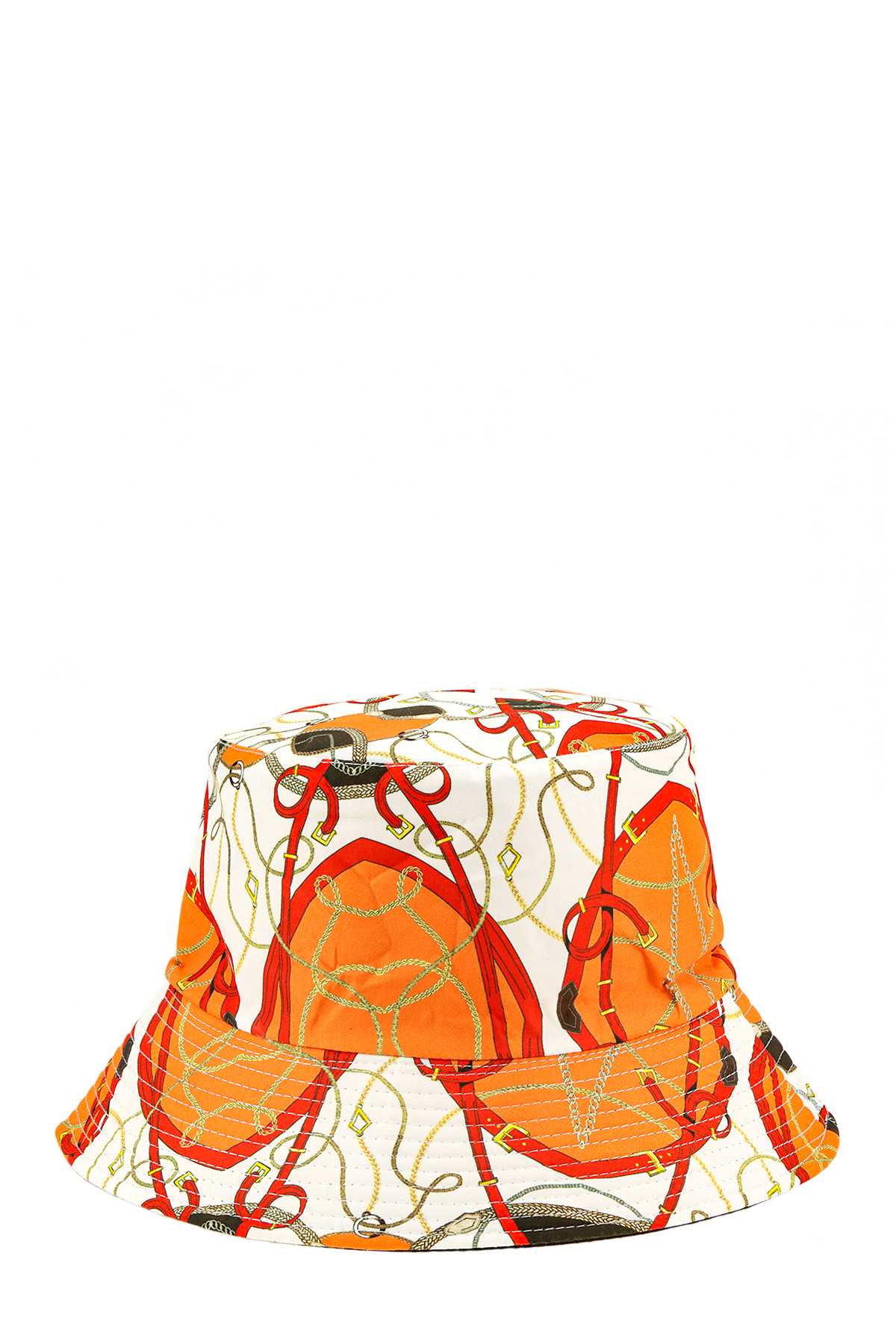 Satin Orange Multi Patten Bucket Hat