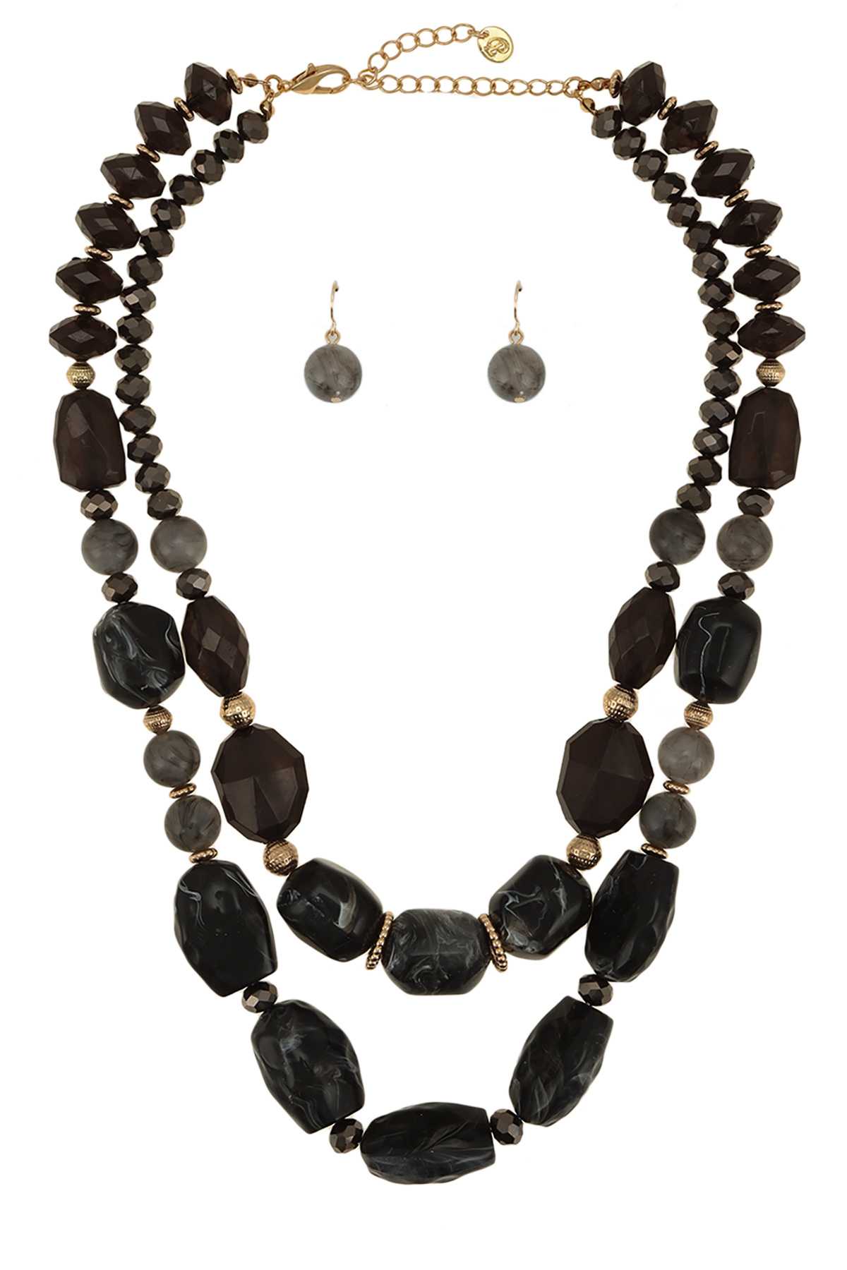 Layered with Snake and Evil Eye Necklace Set 10.5"(L)
