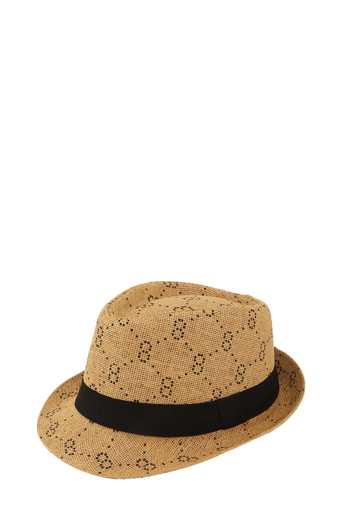 Double O Fedora and Black Band Straw Hat