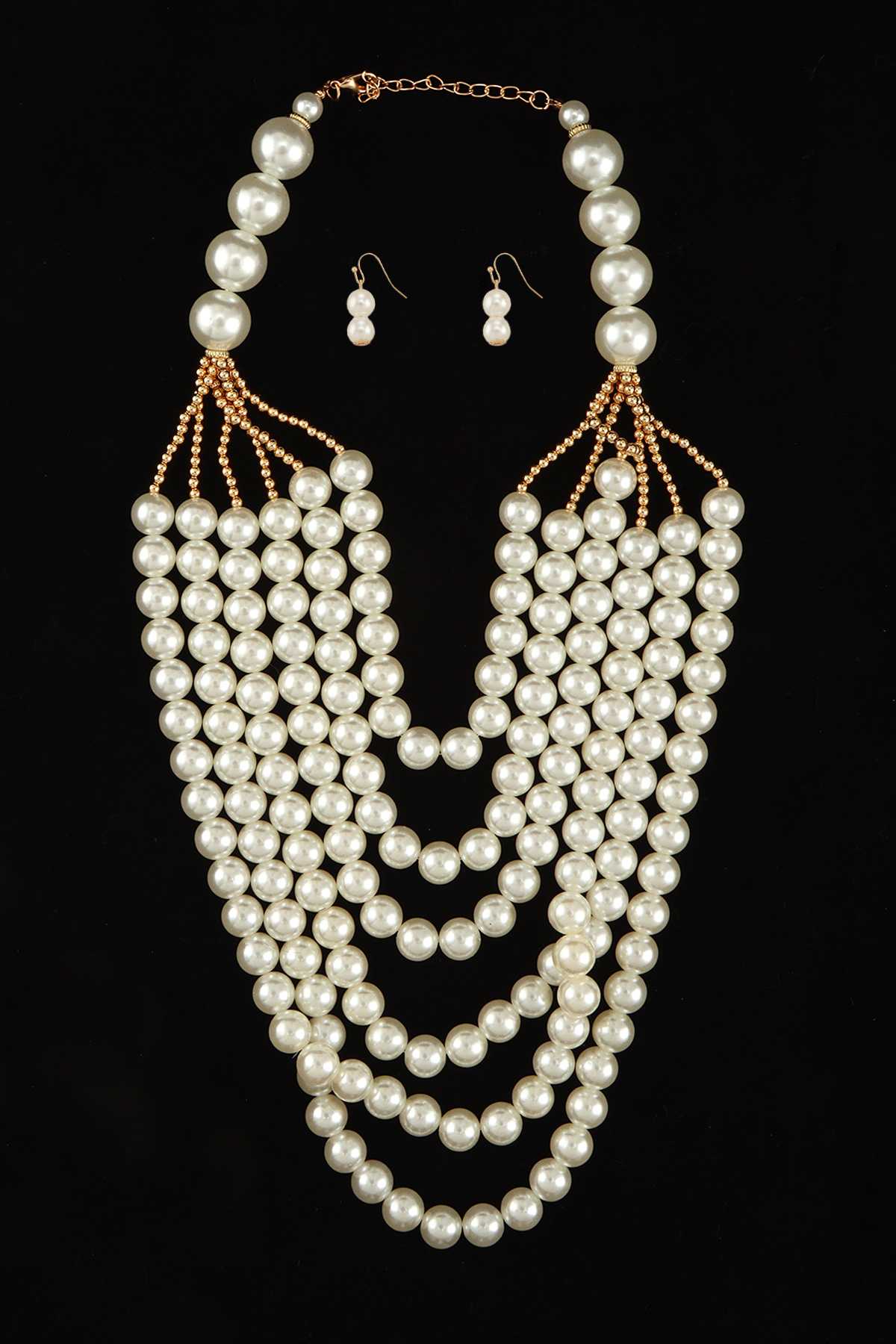 Pearl and Layered Long Necklace Set
