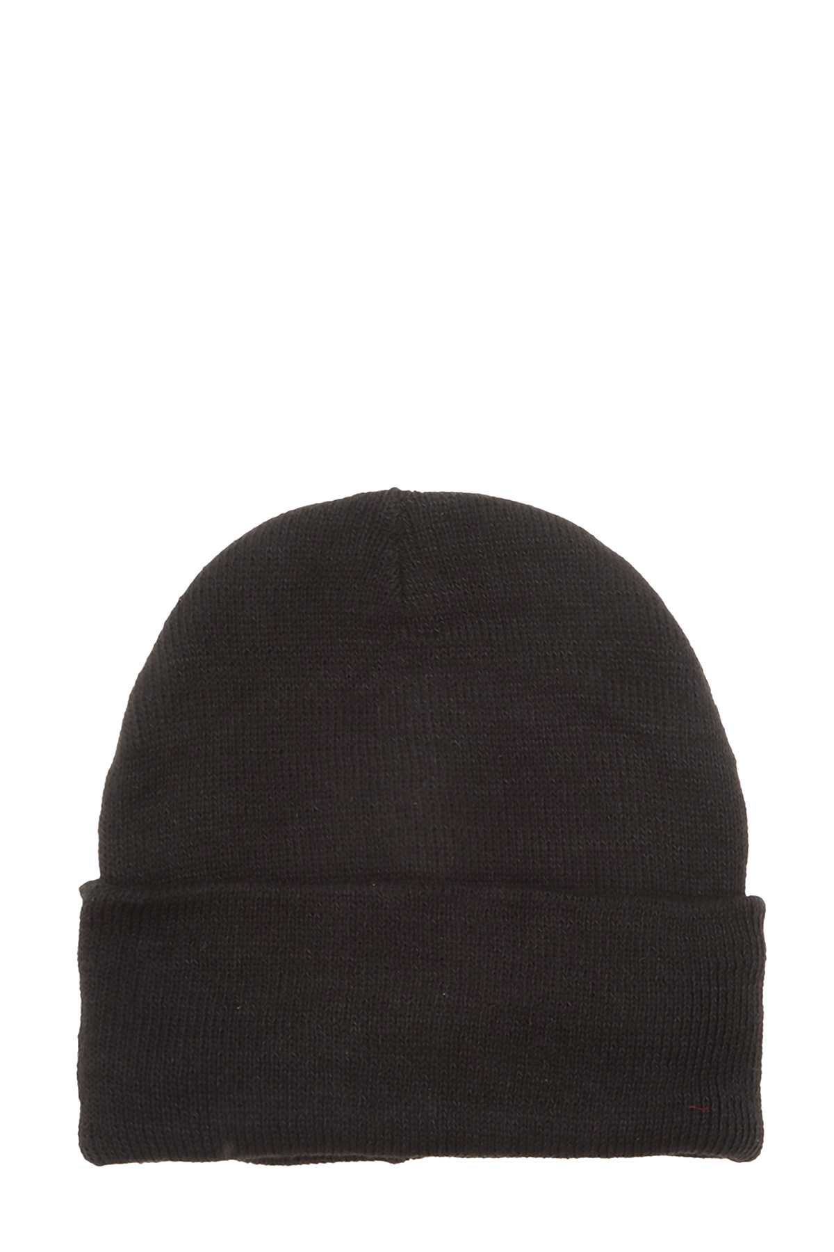 Black Knit Beanie with Inner Lining