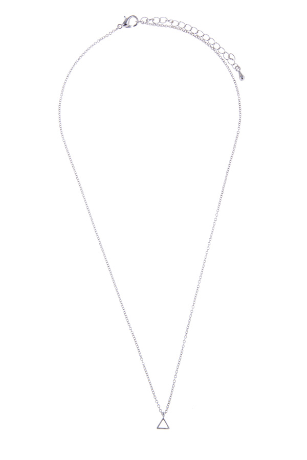 Cutout triangle dainty necklace
