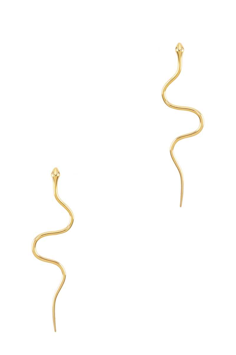 Gold Dipped Snake Stud Earring