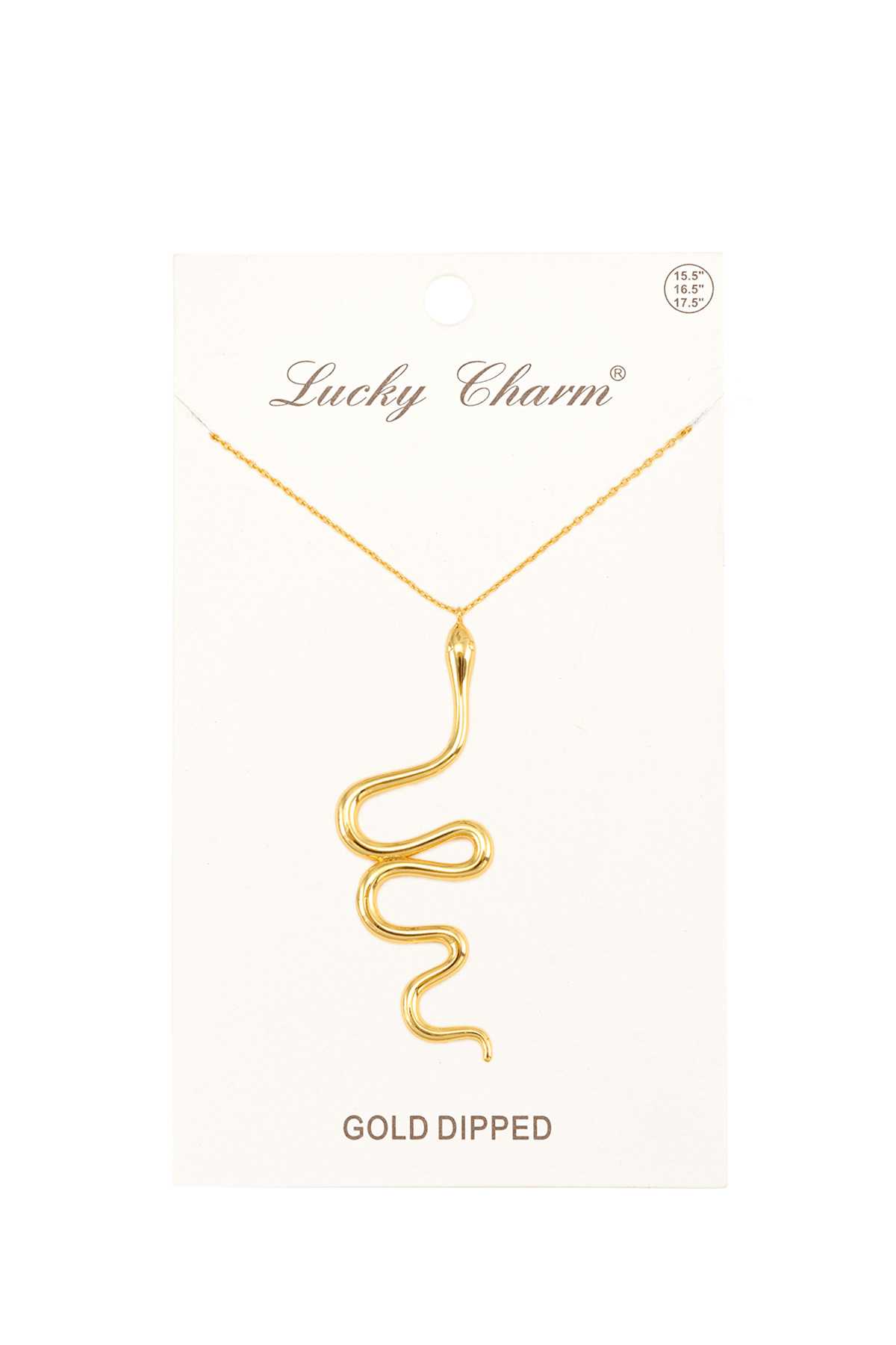 Snake Charm Gold Dipped Necklace