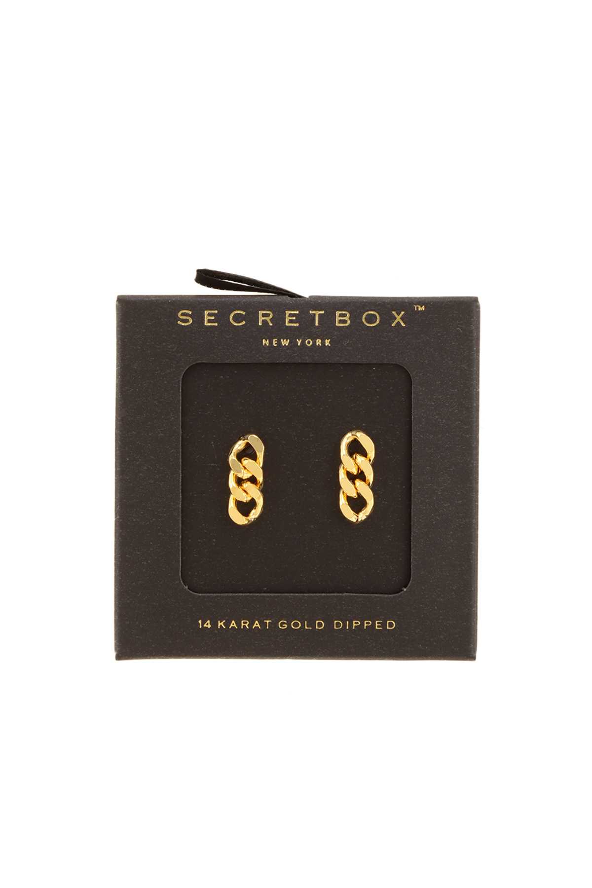 Gold Dipped Link Chain Earring