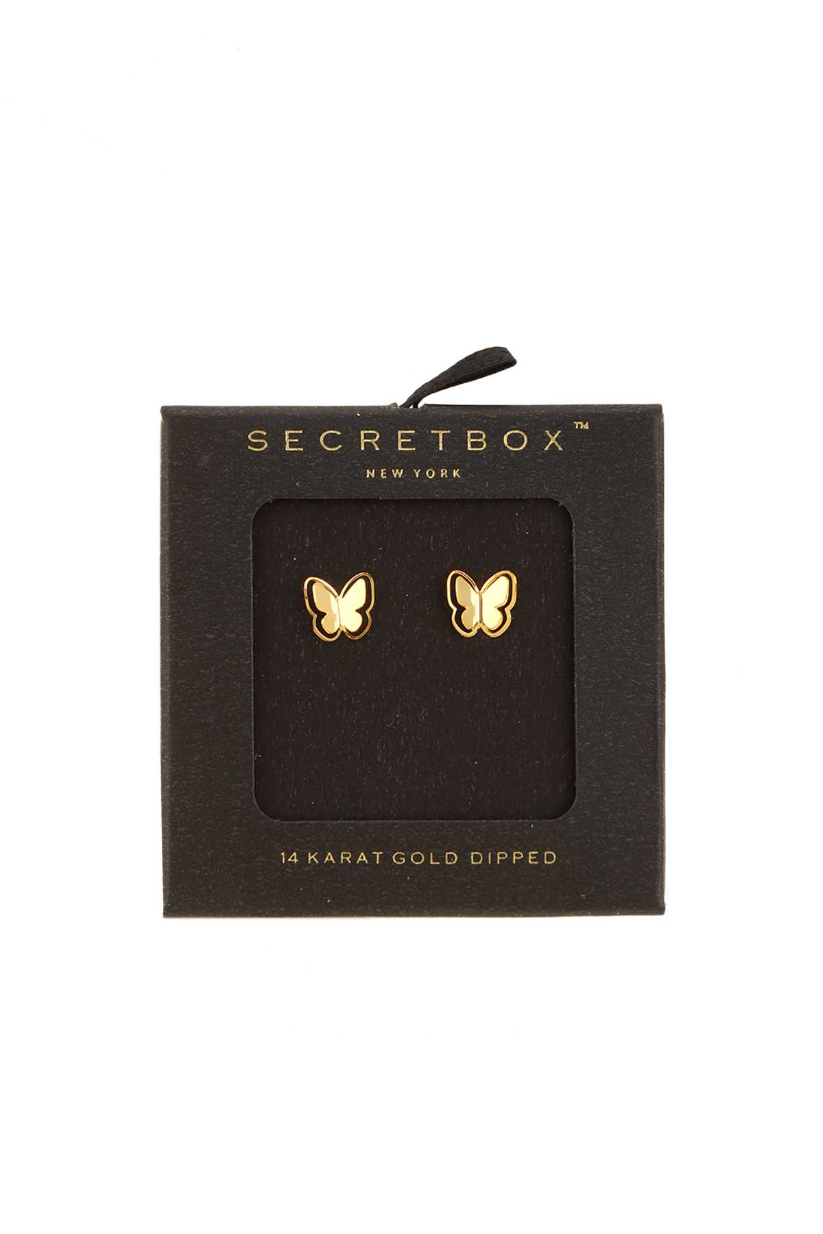 Gold Dipped Butterfly Cut Out Stud Earring